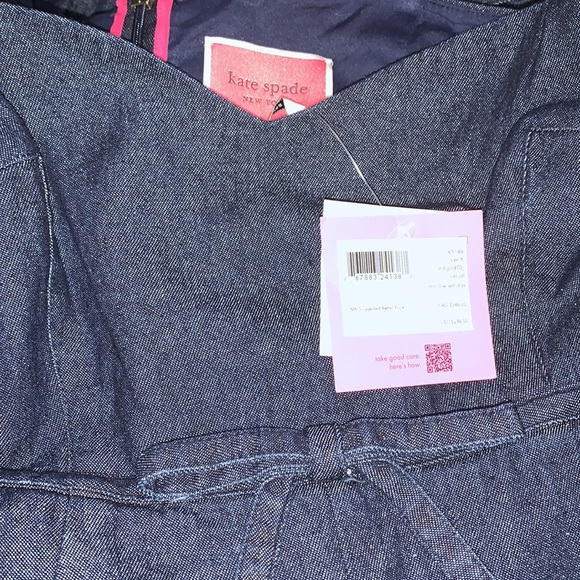 ♠️💃 kate spade NY Women’s Denim Bow-Waist Dress, Indigo (403) - Picture 8 of 11